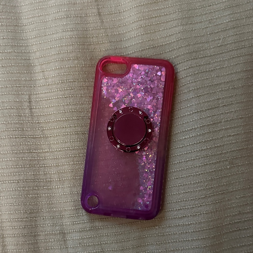 iPhone case Pink Glitter Phone Case with Ring Holder